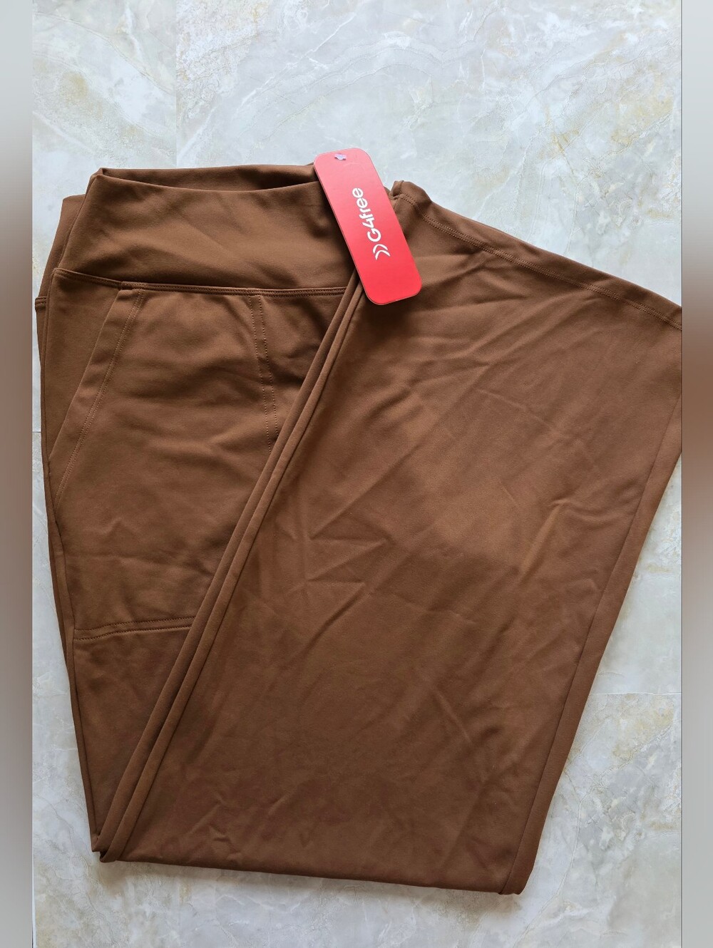 G4Free EverGoing Brown High Waisted Business Casual Pants XXL 14/16 Office Work